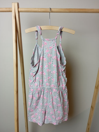 Salopette met flamingo's 122/128 Zeeman