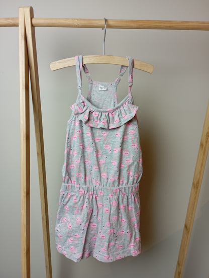 Salopette met flamingo's 122/128 Zeeman