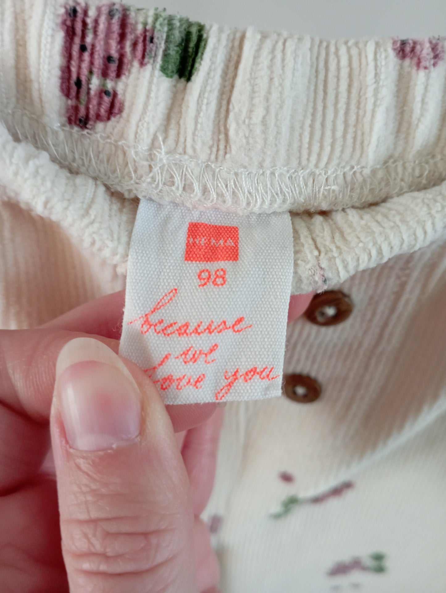 Zachte geribbelde broek 98 Hema