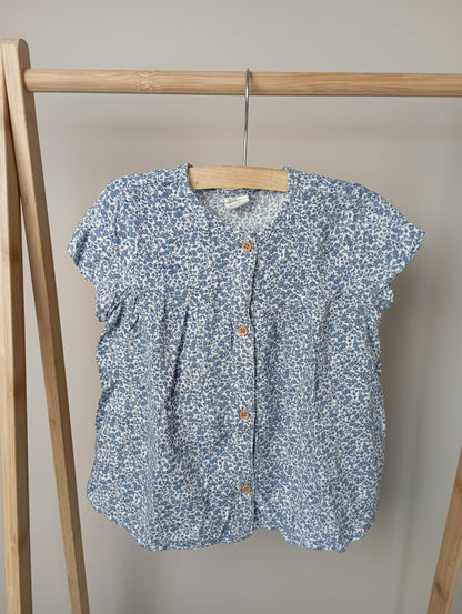 Shirtje met knoopjes 98 H&M
