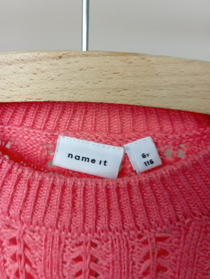 Gebreid cropped truitje 116 Name It
