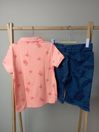 Setje met palmbomen 122/128 Hema
