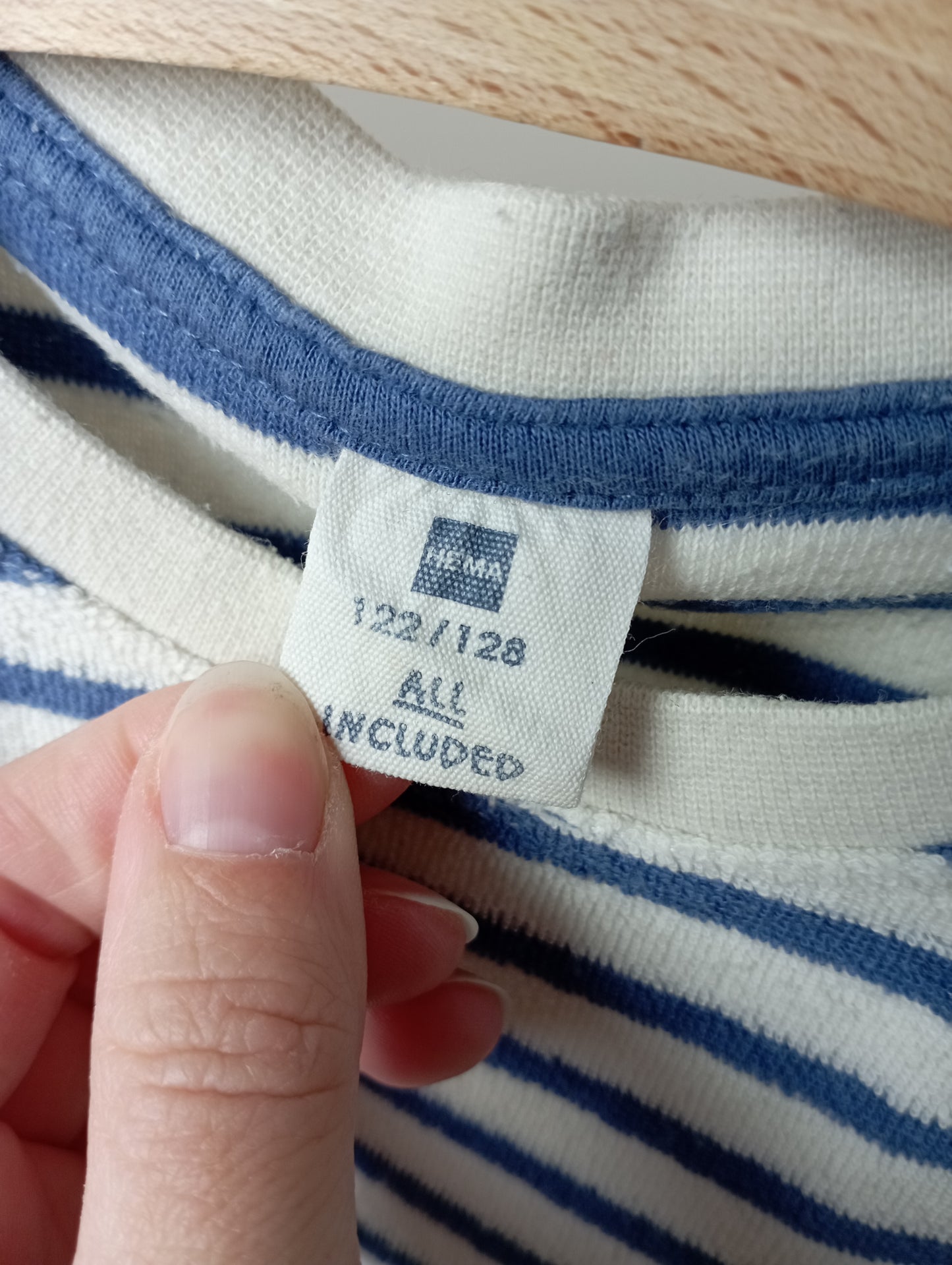 T-shirt in badstof 122/128 Hema