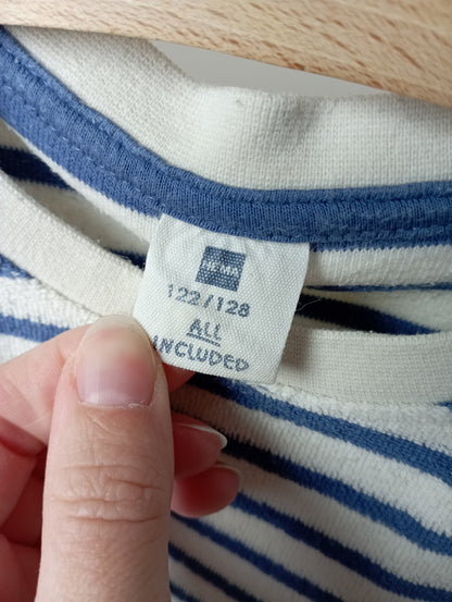 T-shirt in badstof 122/128 Hema