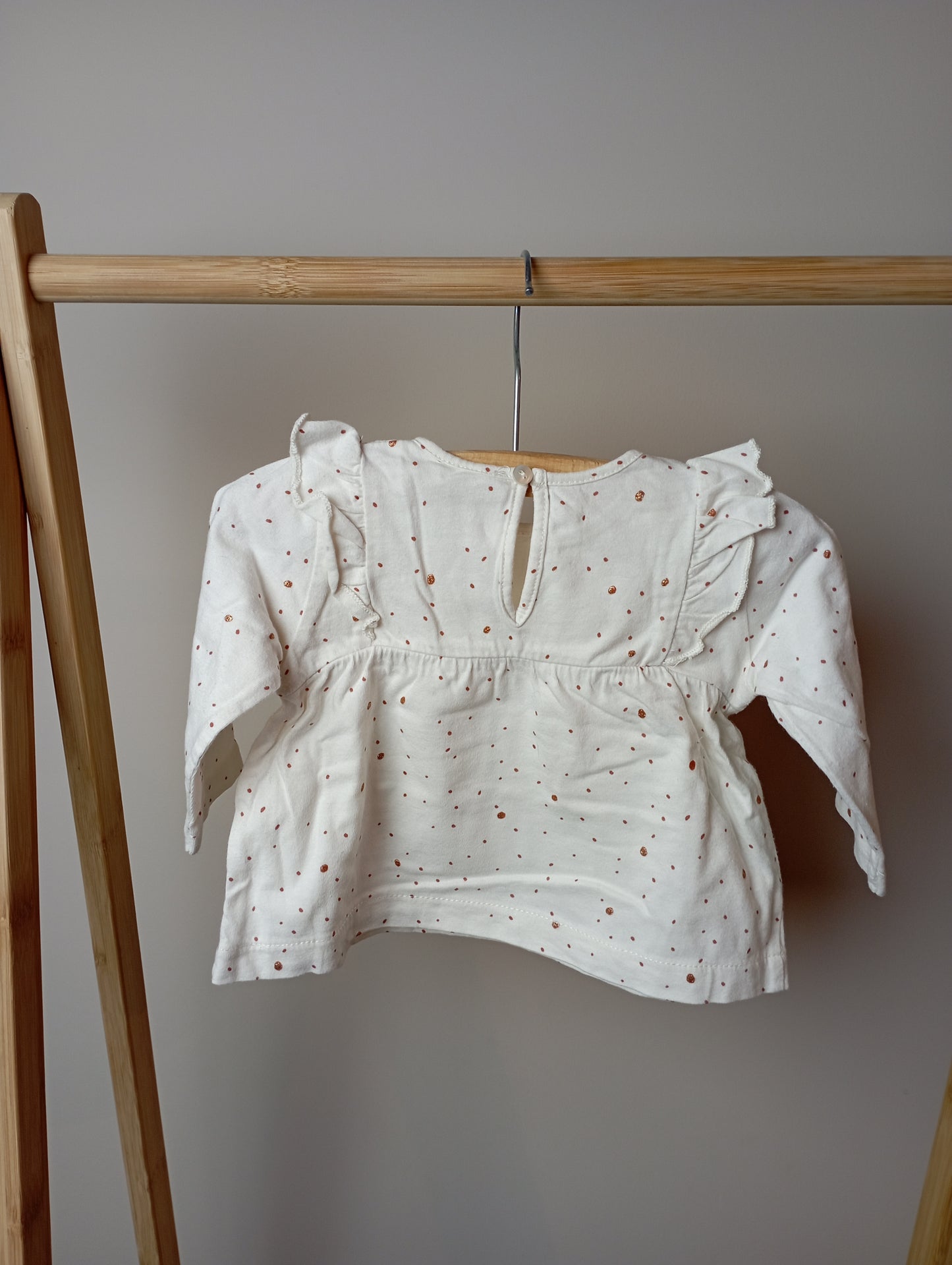 Blouse met glinsterbolletjes 68 Zara