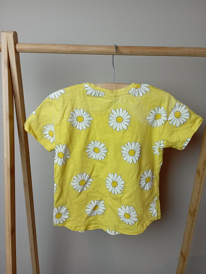 T-shirt met bloemen 86 Zara