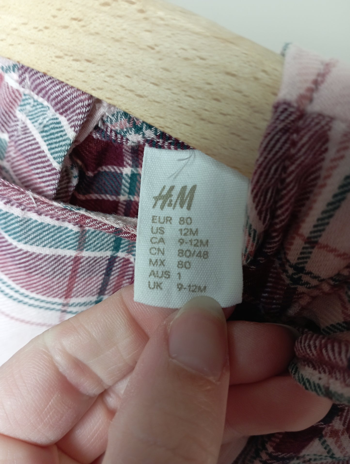 Geruit jurkje 80 H&M