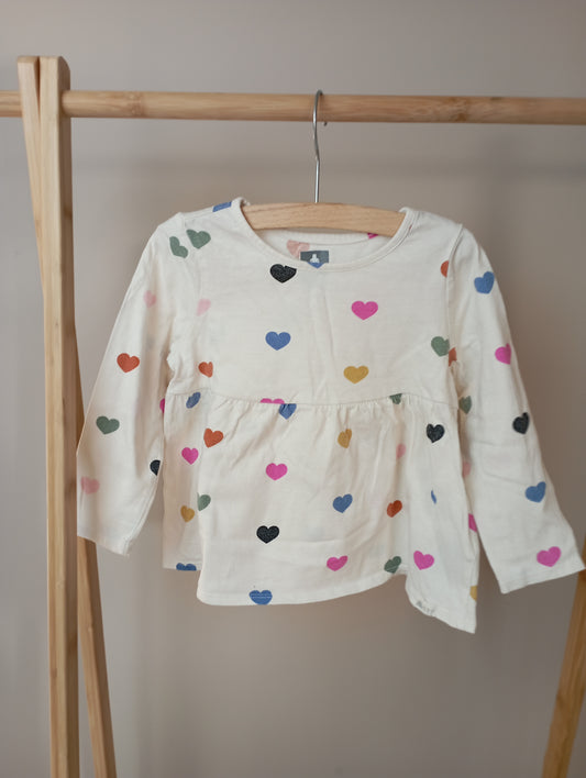 Longsleeve met hartjes 92 GAP