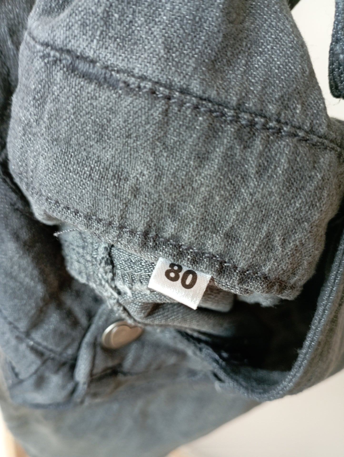 Zwart jeansjurkje 80 Zeeman