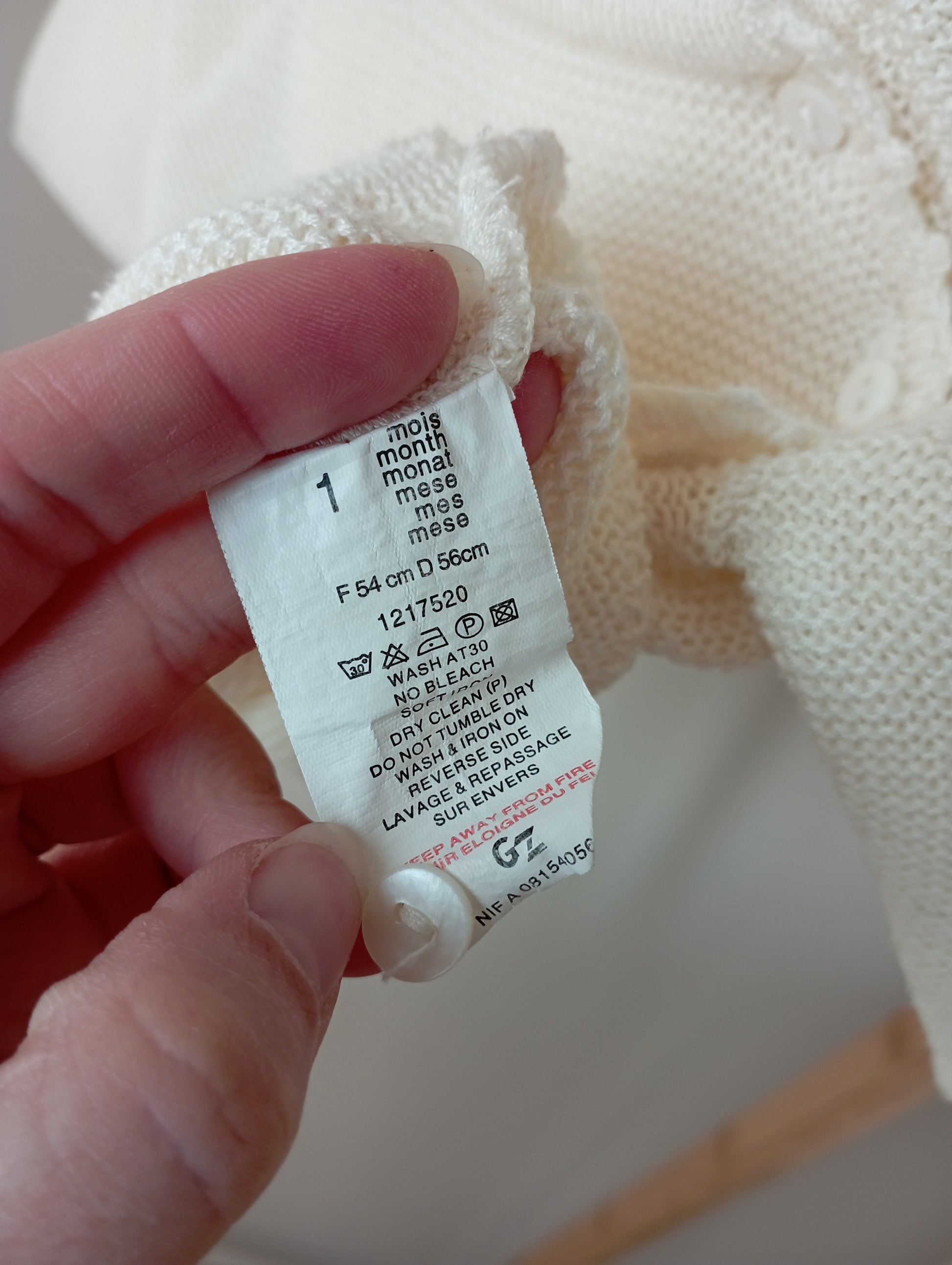 Gebreid vestje/truitje 56 Grain de blé