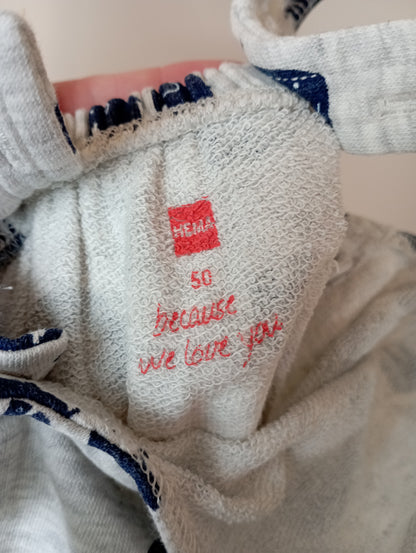Salopette met olifantjes 50 Hema