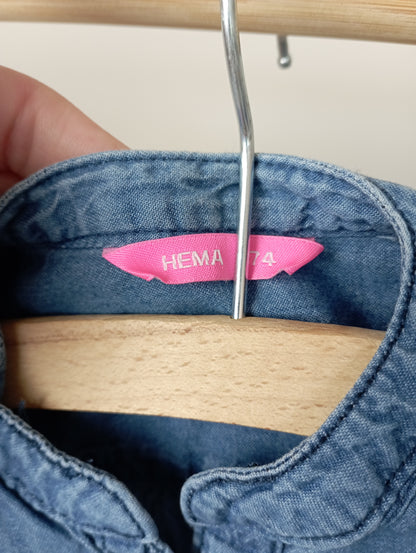 Jeansjurkje 74 Hema