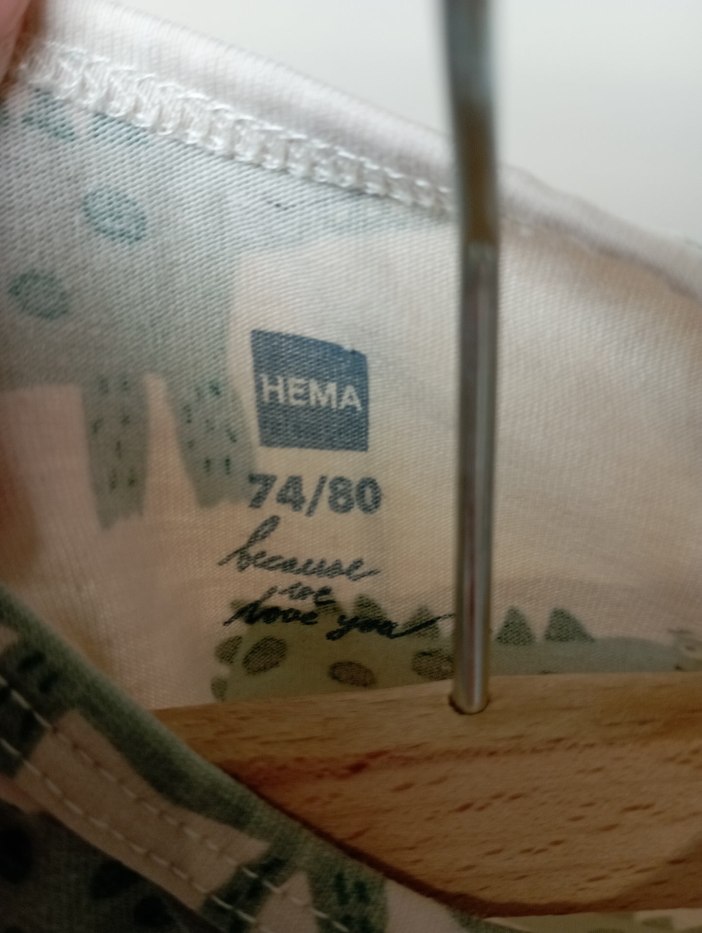 Romper met lange mouwen 74/80 Hema