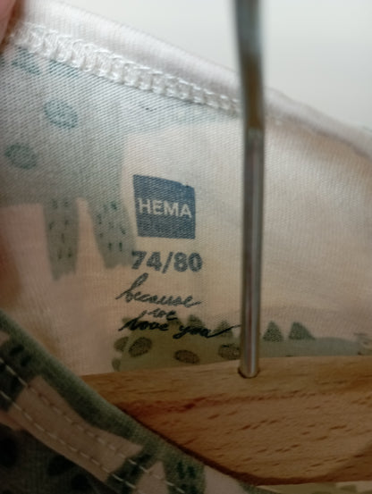 Romper met lange mouwen 74/80 Hema