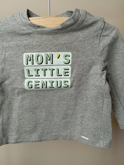 Longsleeve "Mom's little genius" 68 GYMP