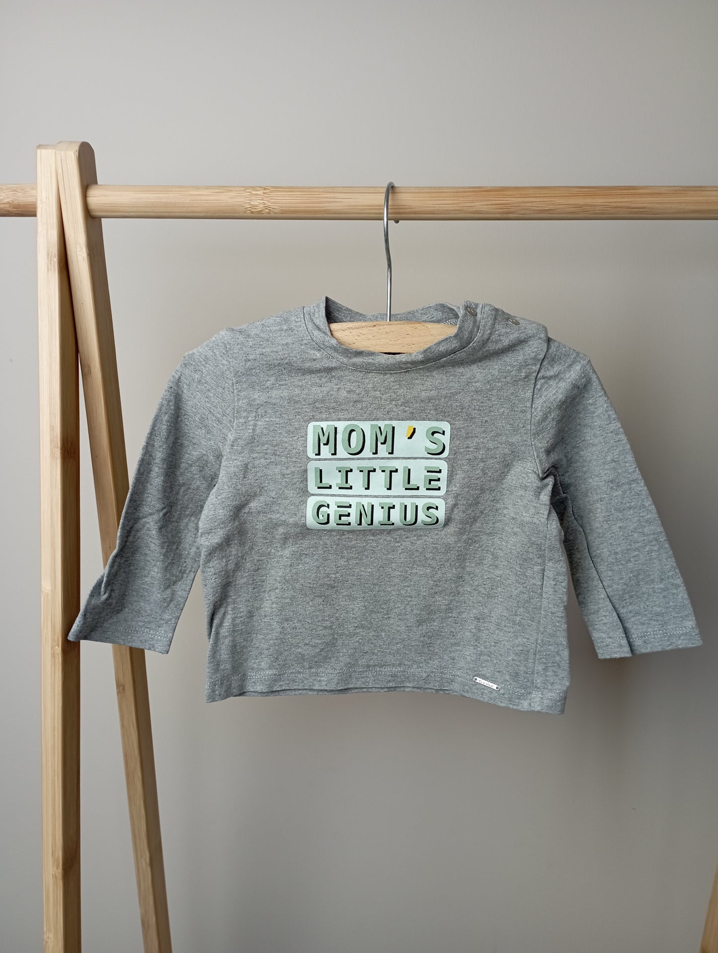 Longsleeve "Mom's little genius" 68 GYMP