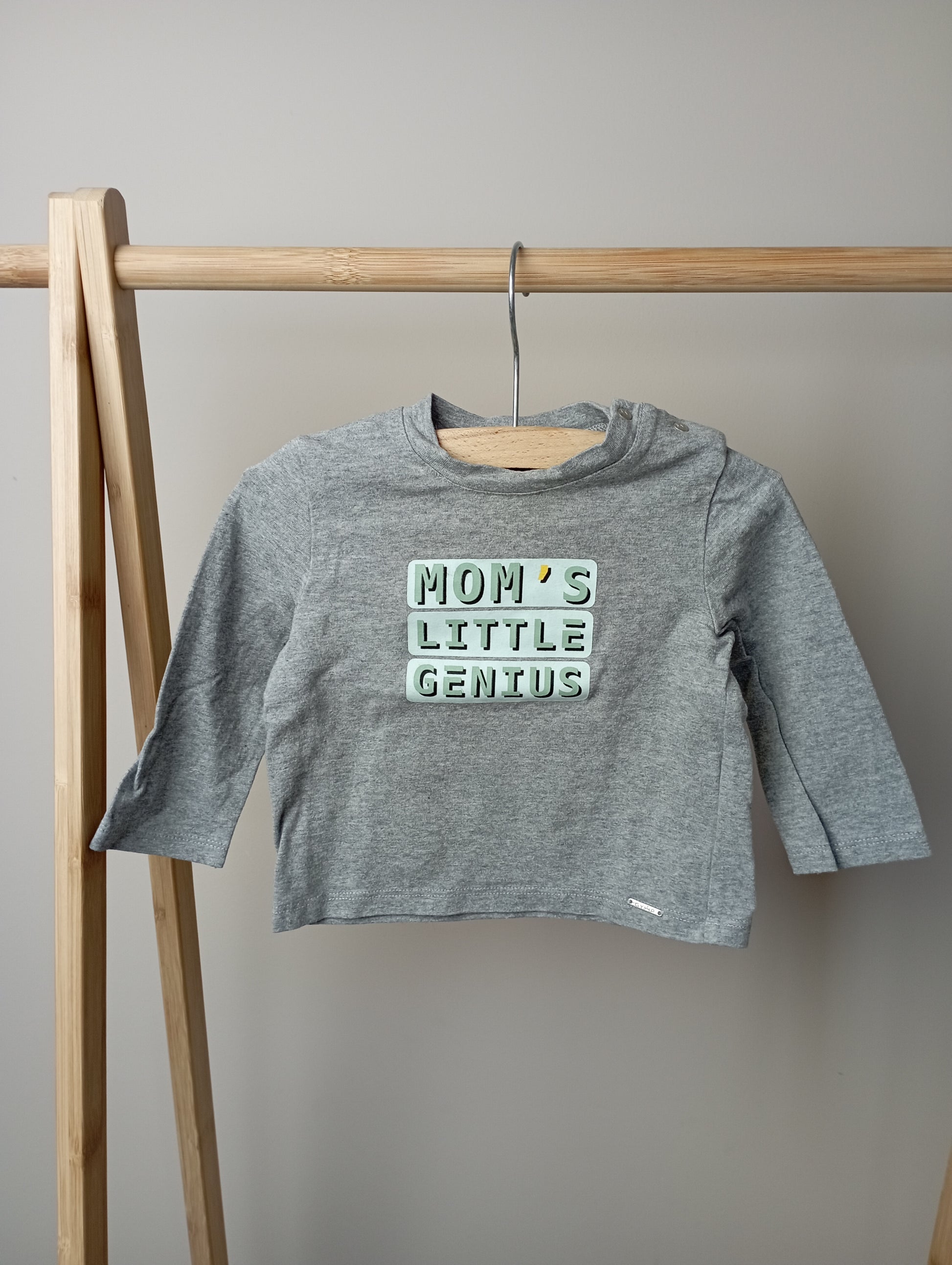 Longsleeve "Mom's little genius" 68 GYMP