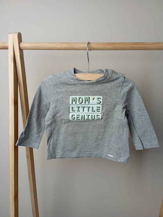 Longsleeve "Mom's little genius" 68 GYMP