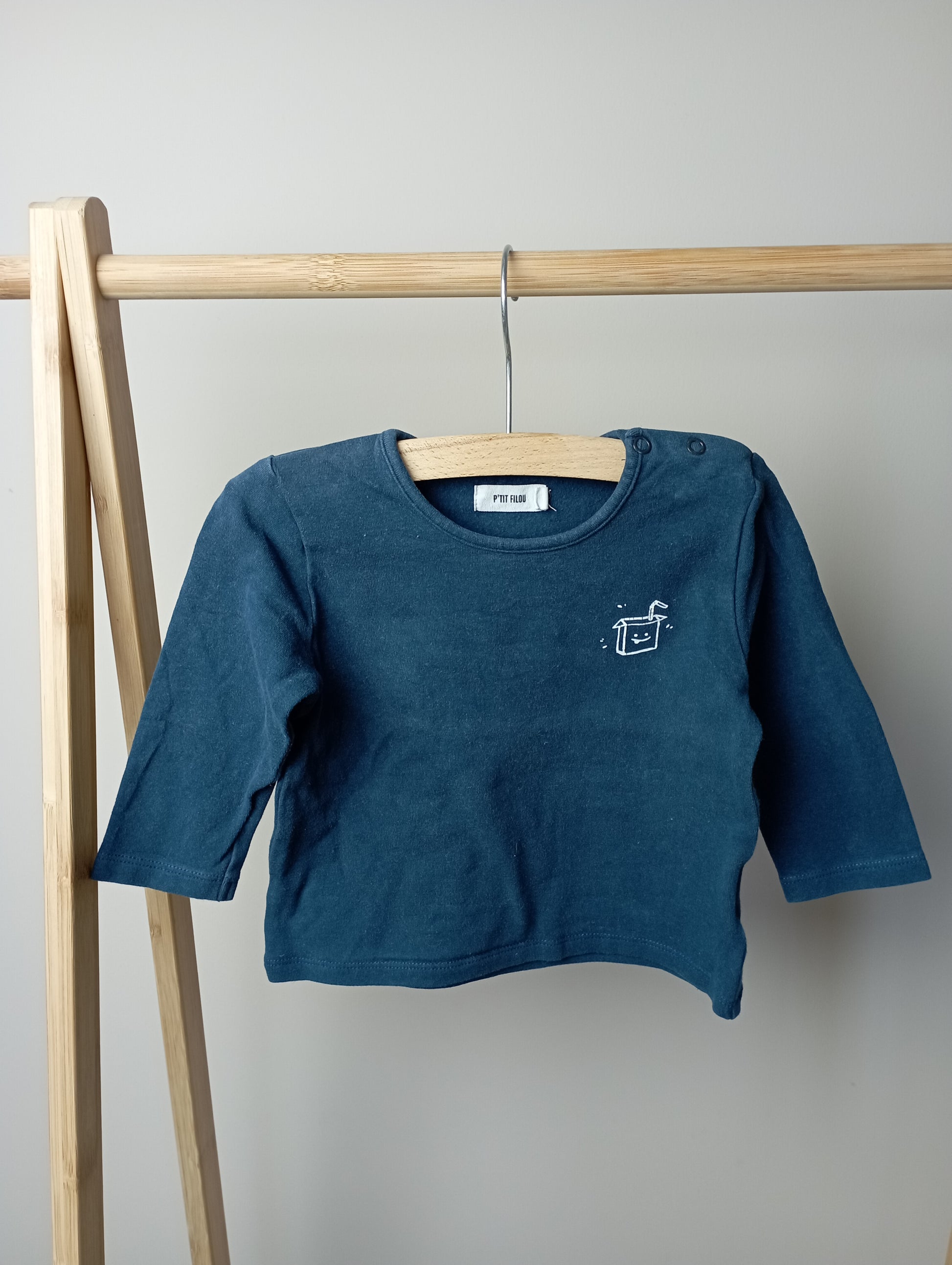 Longsleeve met brikje 6m P'tit Filou