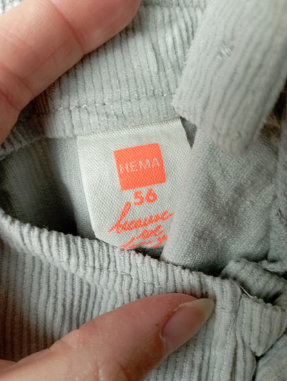 Geribbelde salopette 56 Hema