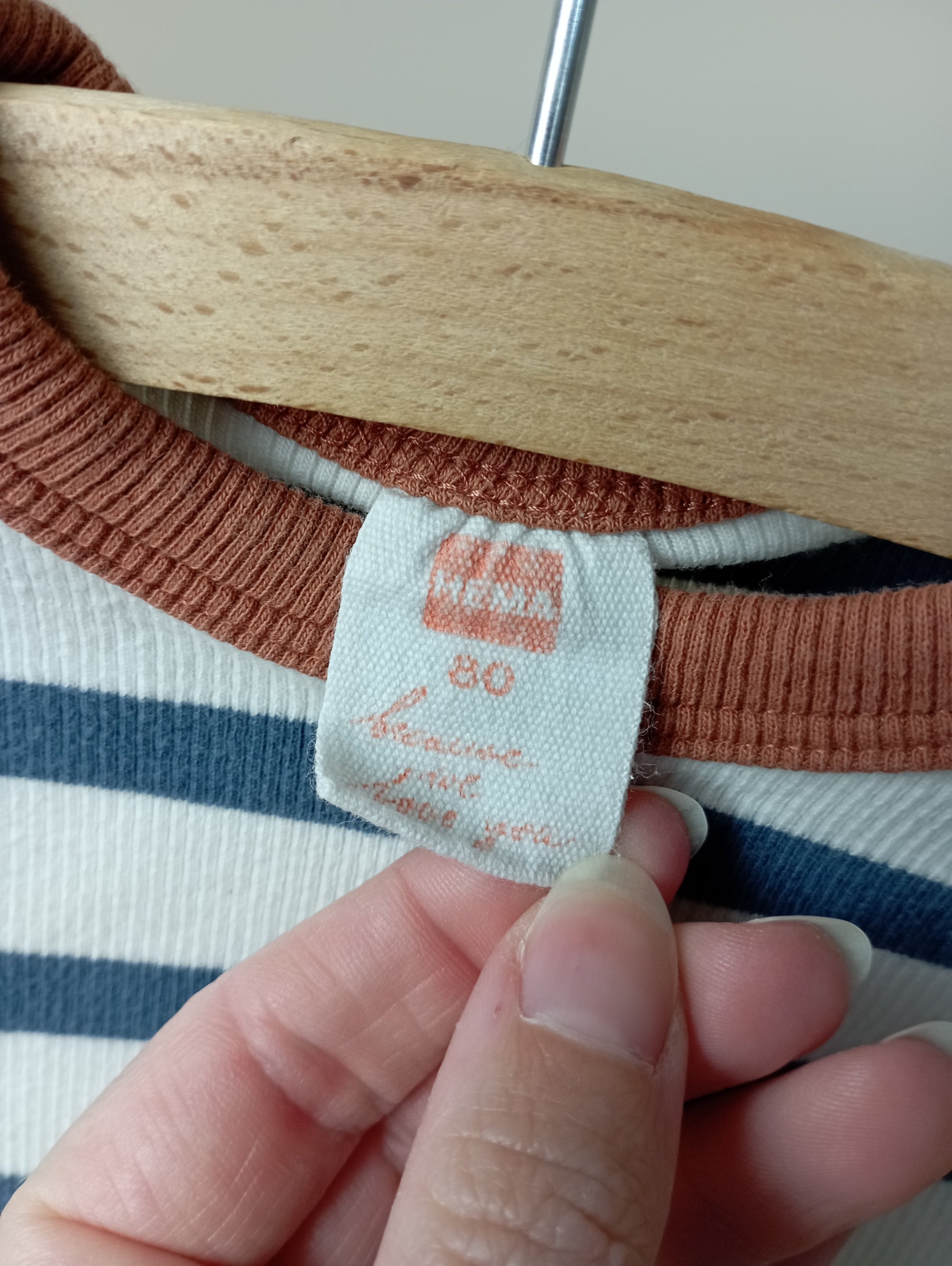 T-shirt met strepen 80 Hema