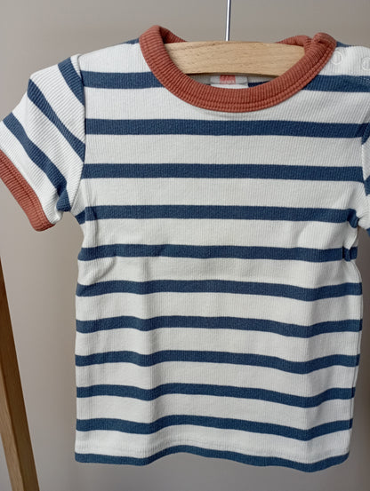 T-shirt met strepen 80 Hema