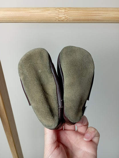 Soft sole babyslofjes met aapje 3-9m Bobux