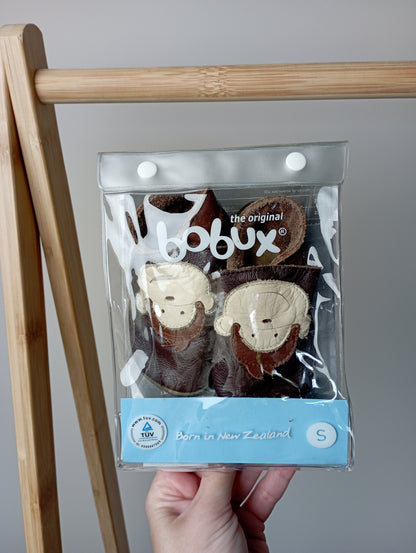 Soft sole babyslofjes met aapje 3-9m Bobux