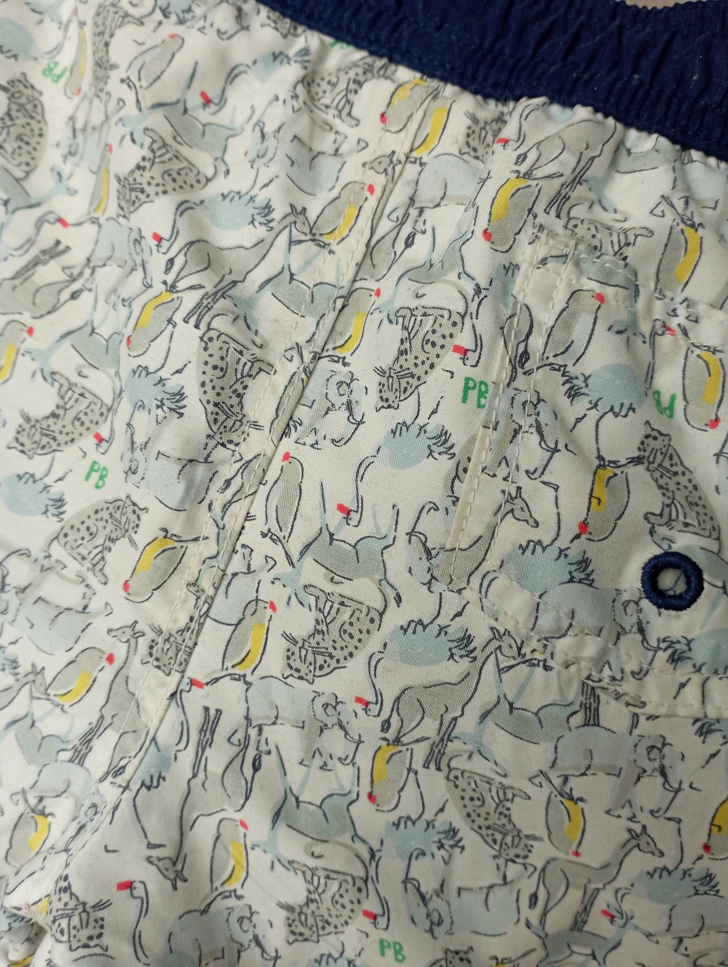 Zwembroek met safaridieren 12m Petit Bateau