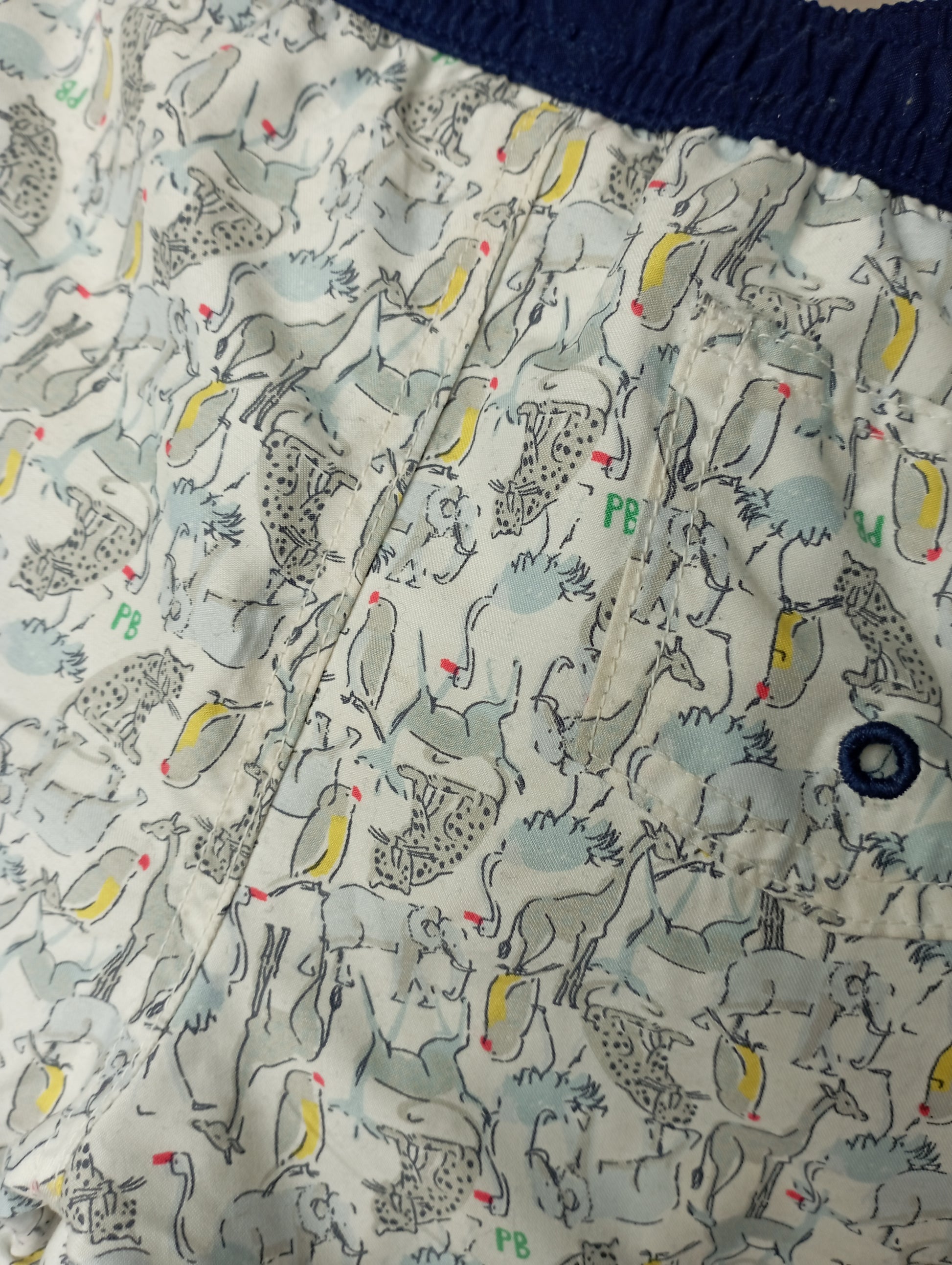 Zwembroek met safaridieren 12m Petit Bateau