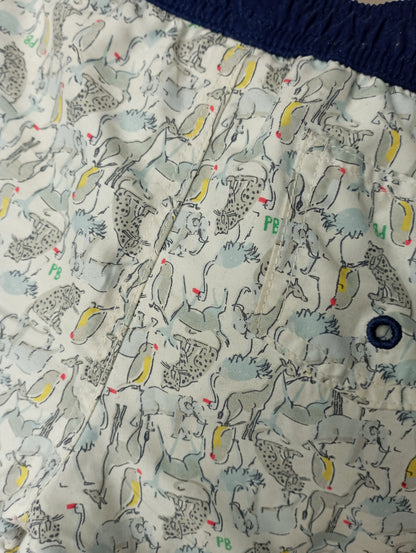 Zwembroek met safaridieren 12m Petit Bateau