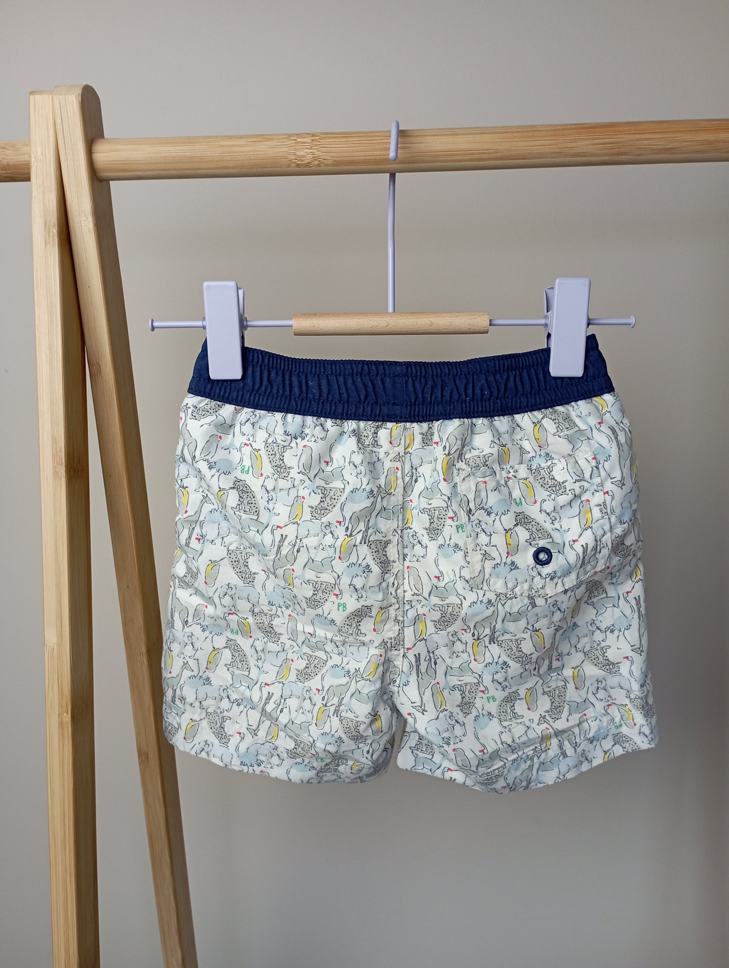 Zwembroek met safaridieren 12m Petit Bateau
