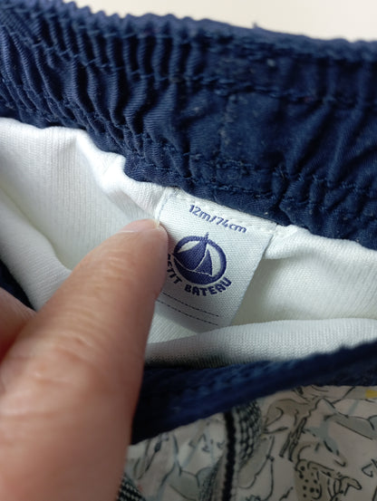 Zwembroek met safaridieren 12m Petit Bateau
