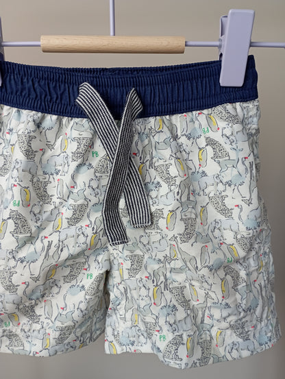 Zwembroek met safaridieren 12m Petit Bateau