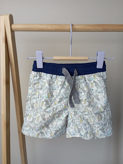Zwembroek met safaridieren 12m Petit Bateau