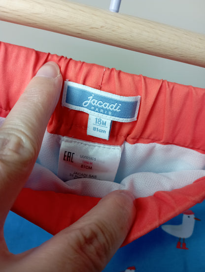 Zwembroek met meeuwen 18m Jacadi