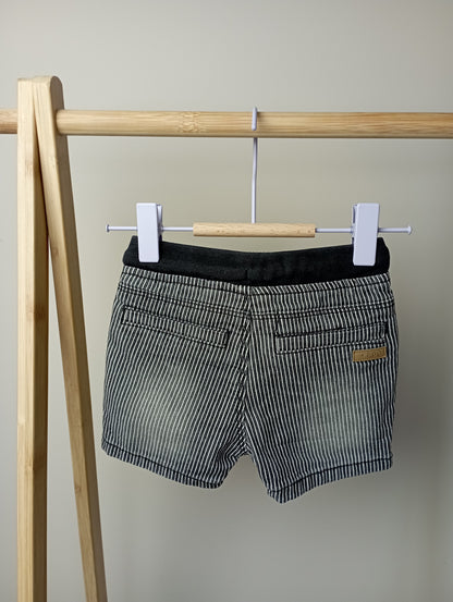 Jeansshort met strepen 68 Feetje