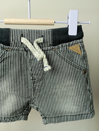 Jeansshort met strepen 68 Feetje