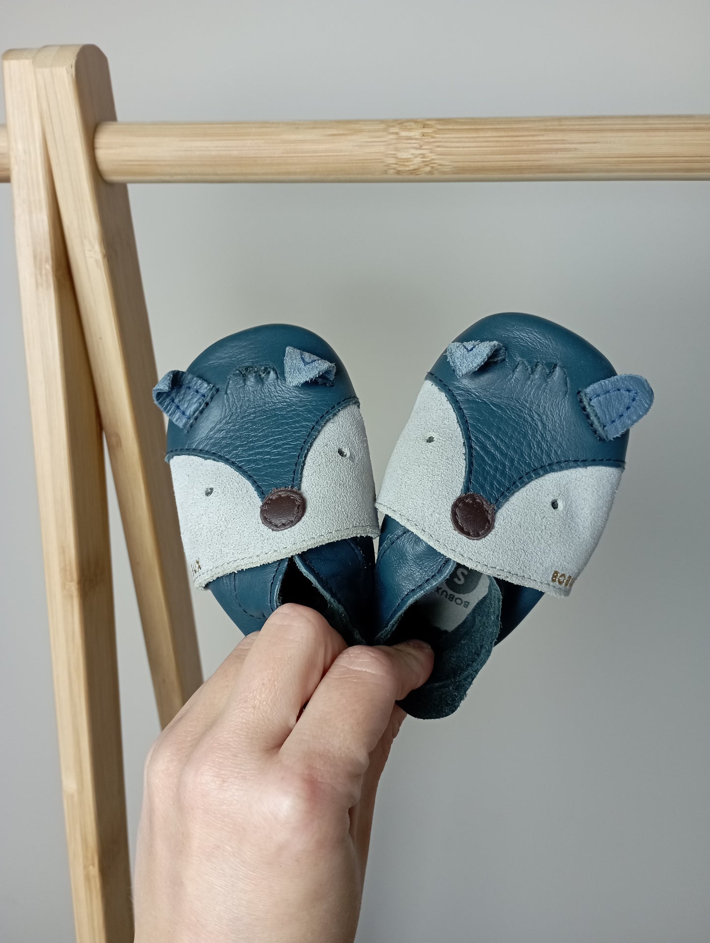 Soft sole babyslofjes met vosje 3-9m Bobux