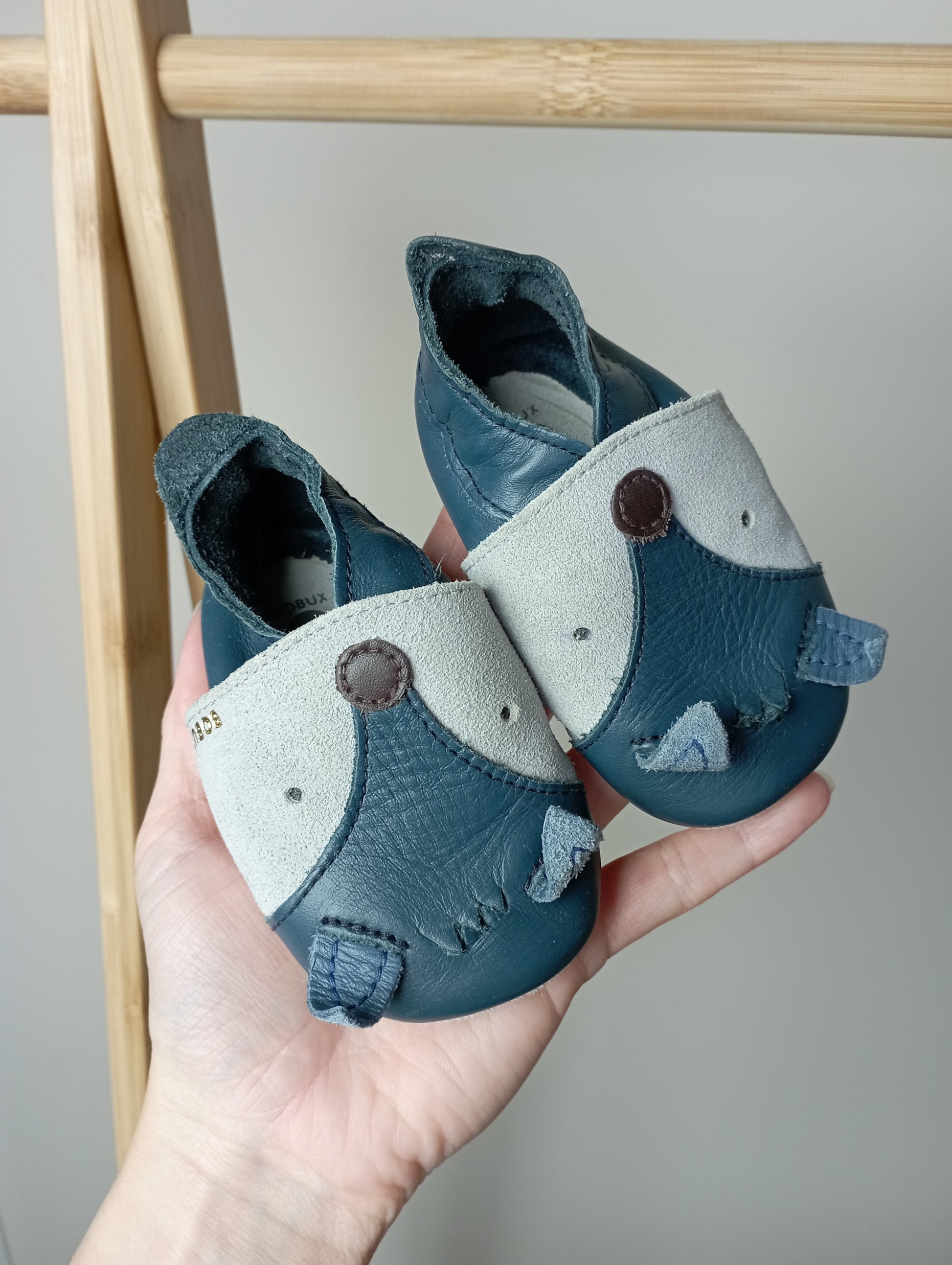 Soft sole babyslofjes met vosje 3-9m Bobux