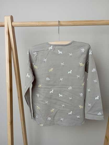 Longsleeve met dieren 98 C&A