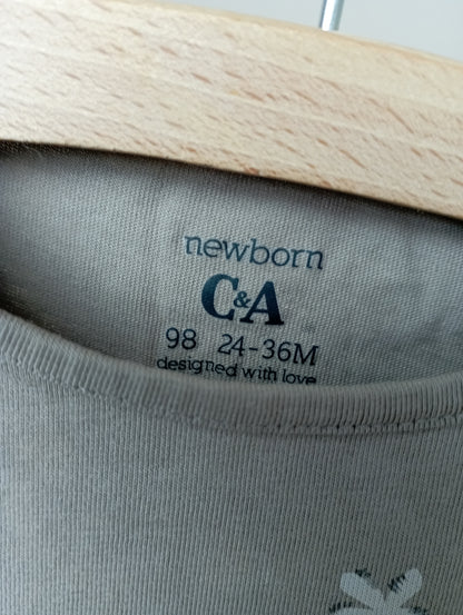 Longsleeve met dieren 98 C&A