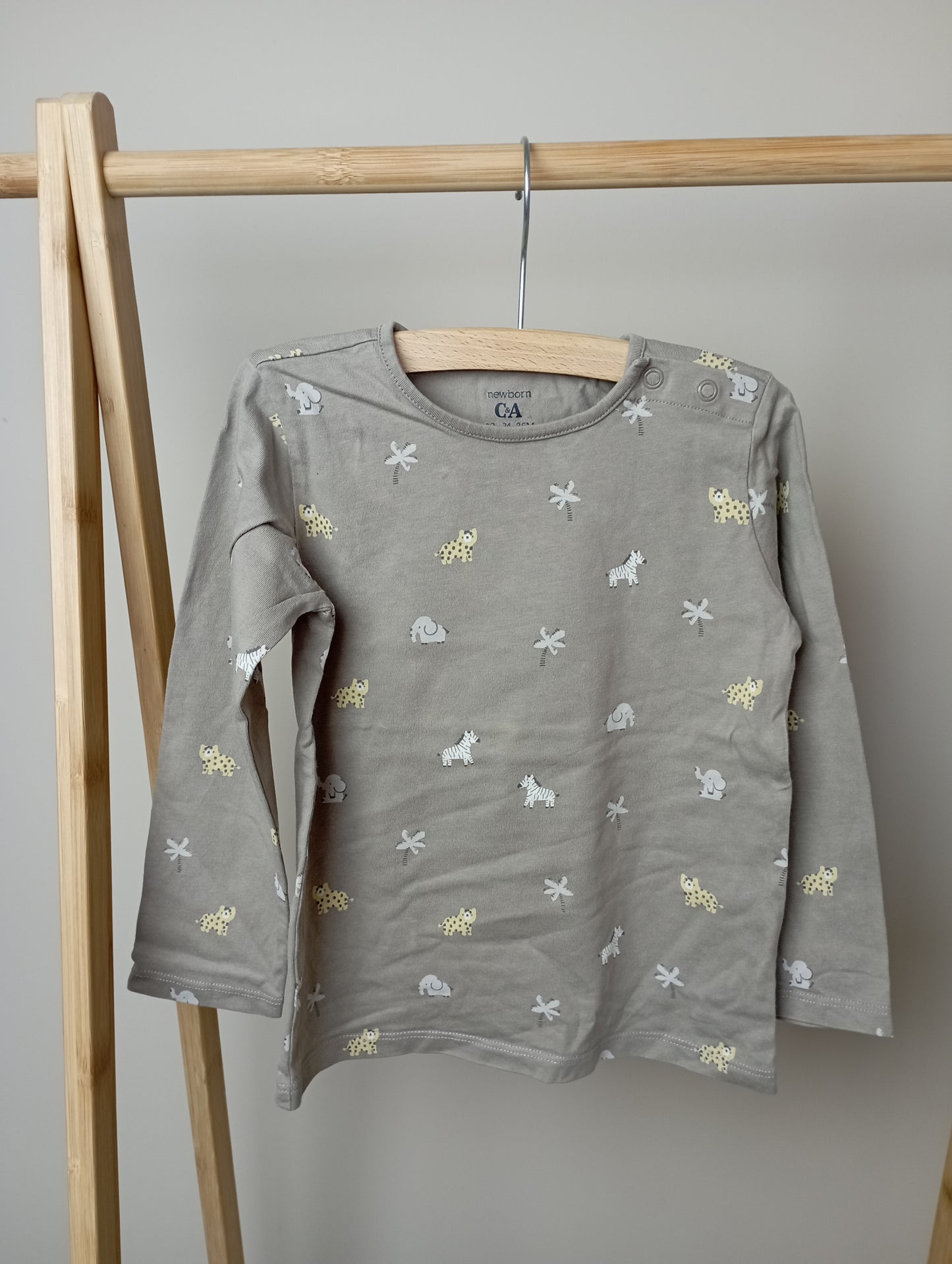 Longsleeve met dieren 98 C&A
