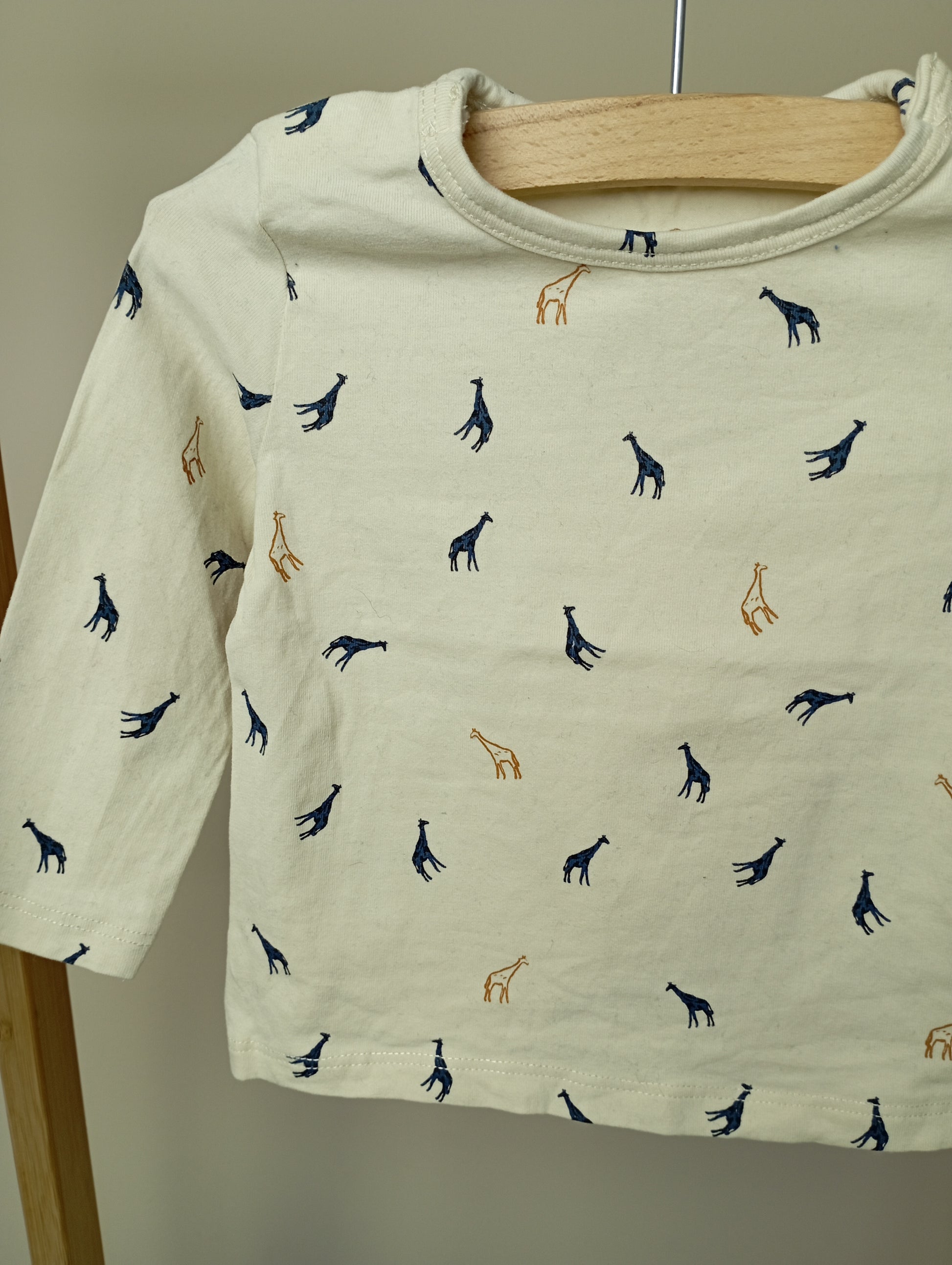 Longsleeve met giraffen 68 Cuddles and smiles