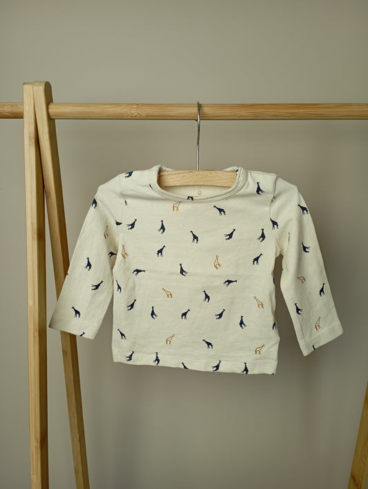 Longsleeve met giraffen 68 Cuddles and smiles