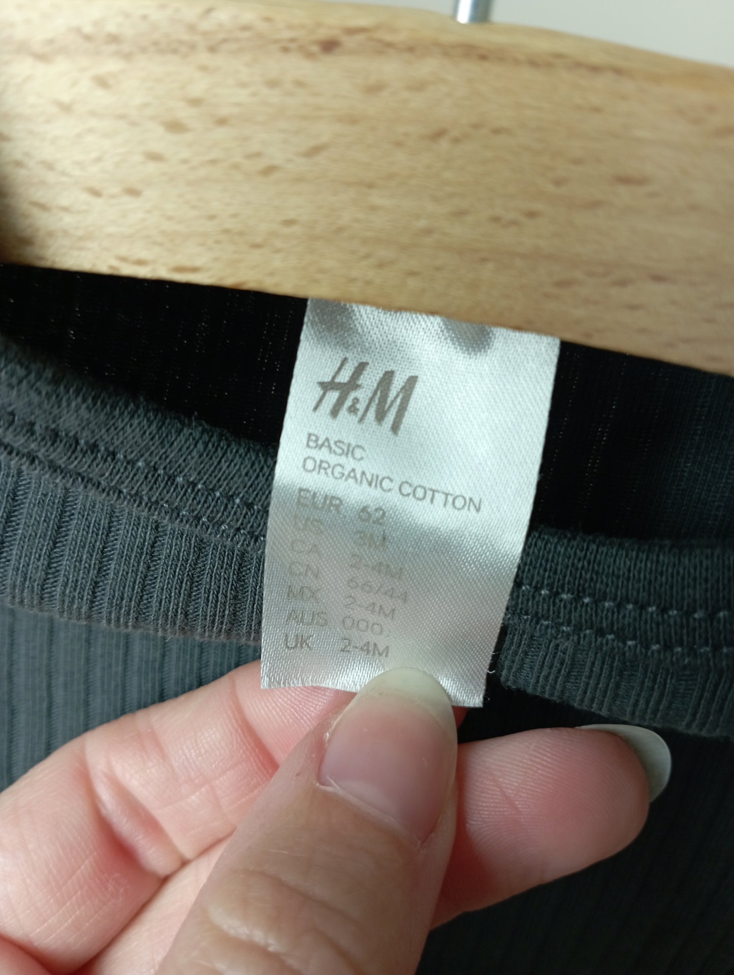 Setje in geribbeld stofje 62 H&M
