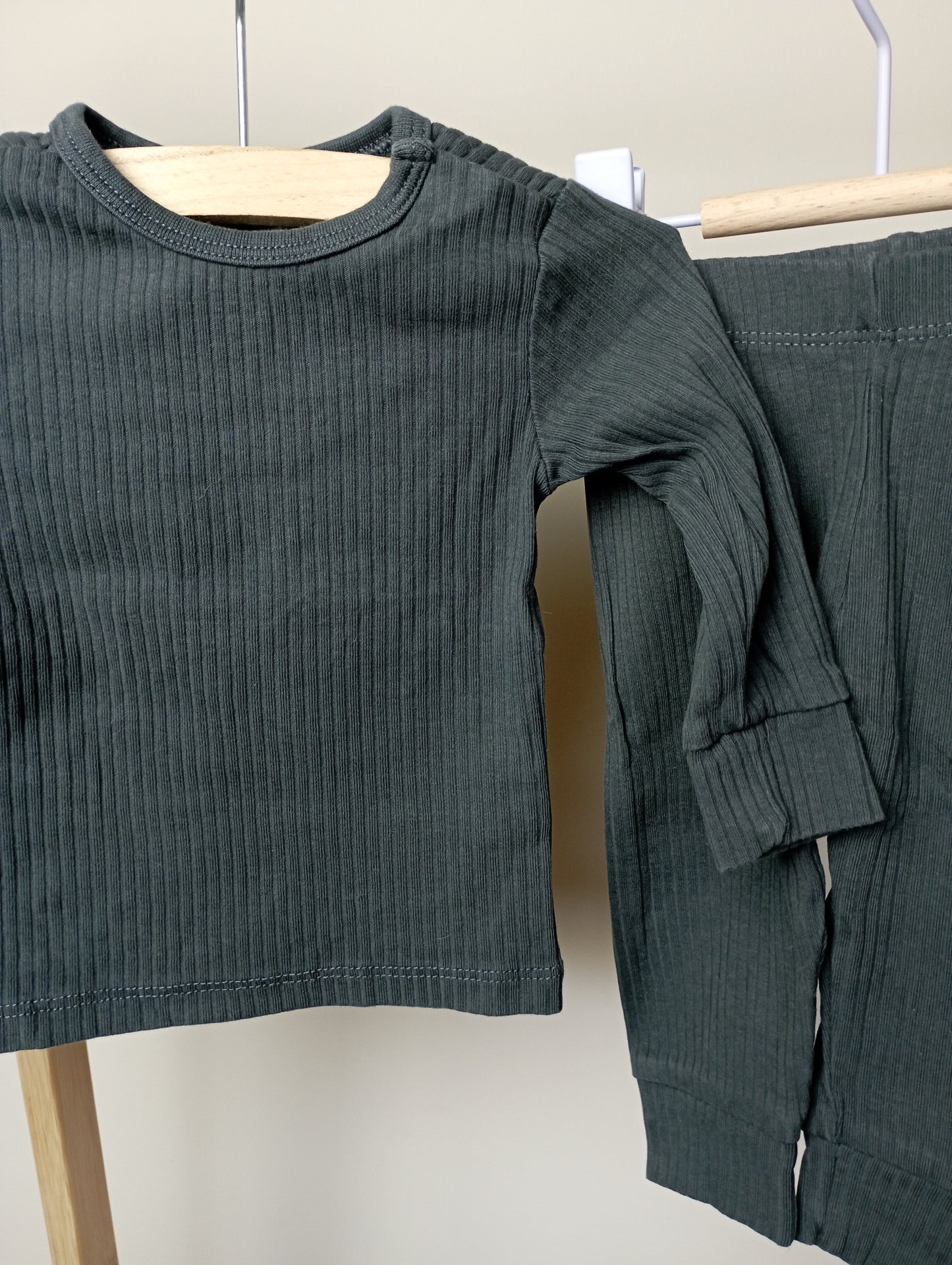 Setje in geribbeld stofje 62 H&M
