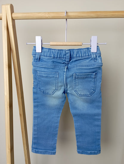 Jeansbroek met elastiek 74 Hema