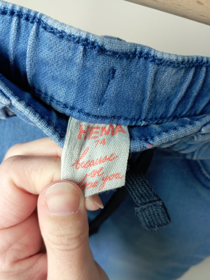 Jeansbroek met elastiek 74 Hema