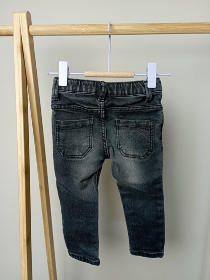 Jeansbroek met elastiek 74 Hema